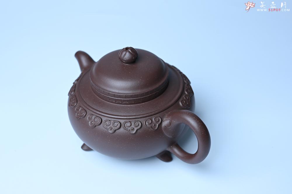 紫砂壶图片：紫砂壶特惠 精致紫泥云肩如意壶 茶人醉爱 - 紫砂壶信息网