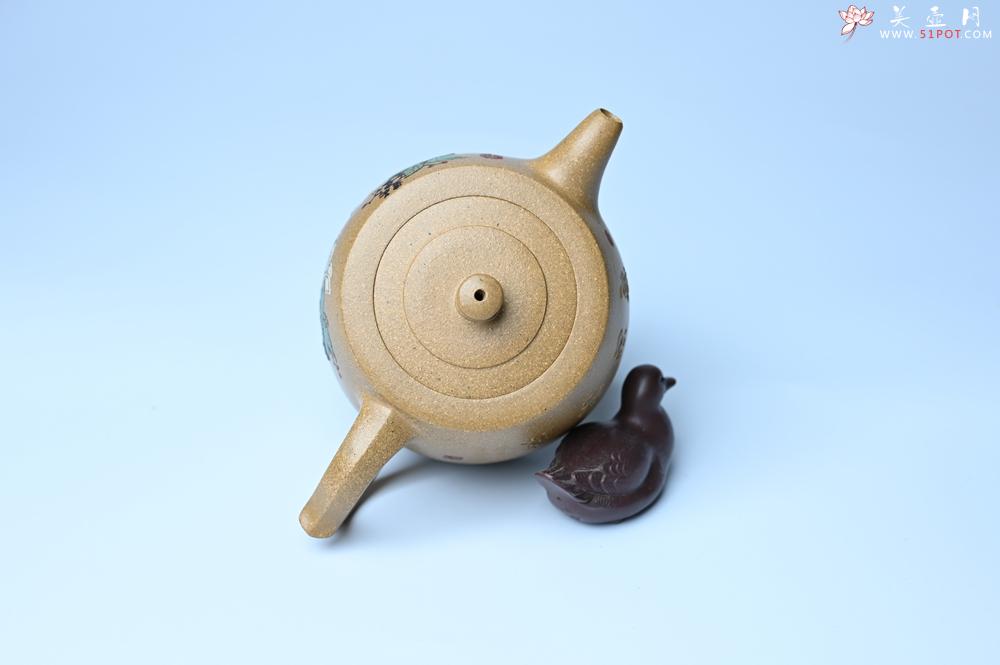 紫砂壶图片：紫砂壶特惠 精致特好黄段泥井栏壶 泥绘祥瑞兔子 惠风和畅 寓意吉祥好运常来 - 紫砂壶信息网